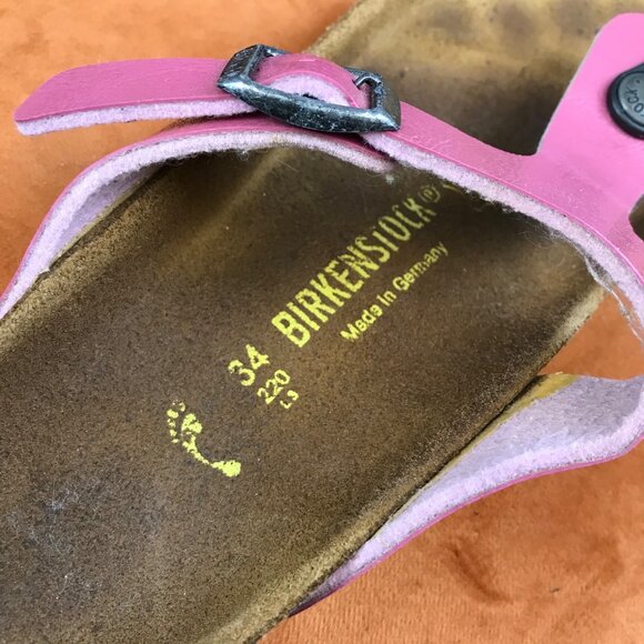 Birkenstock Pink Gizeh Sandals Size 34 Womens Open Toe Comfort Footbed - Picture 5 of 7